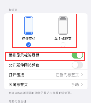和田iPhone授权维修分享Safari浏览器如何切换标签栏位置 